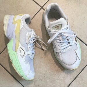 SOLD Adidas Falcon Cloud White Aeroblue Green Sneakers